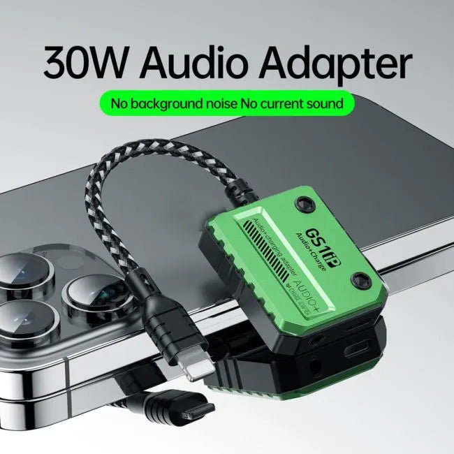 Plextone GS1 Lightning to 3.5mm gaming adapter for iPhone