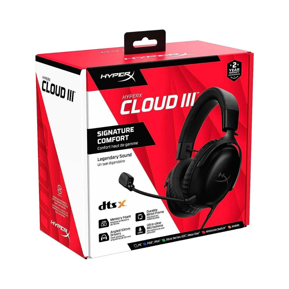 HyperX Cloud III – Wired Gaming Headset (Black)
