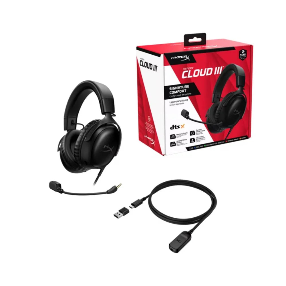 HyperX Cloud III – Wired Gaming Headset (Black)