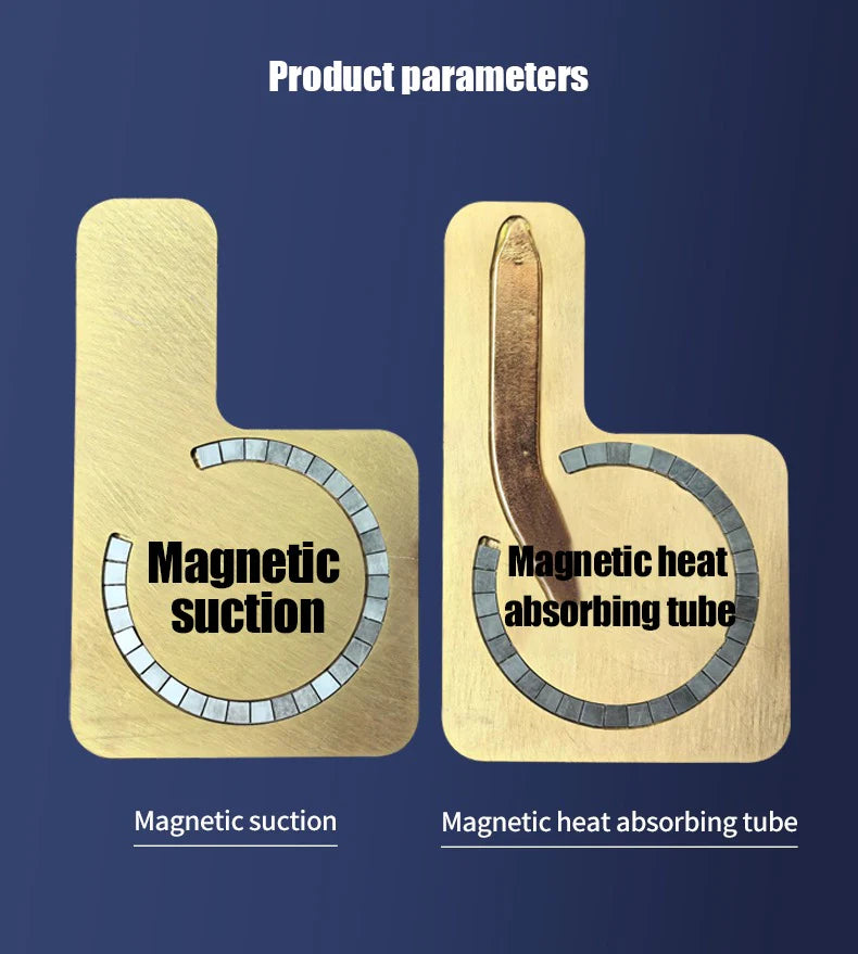 L-Shape Magnetic Phone Cooling Plate with Heat Pipe Tech – Water Cycle Heat Dissipation Pad for Mobile Gaming
