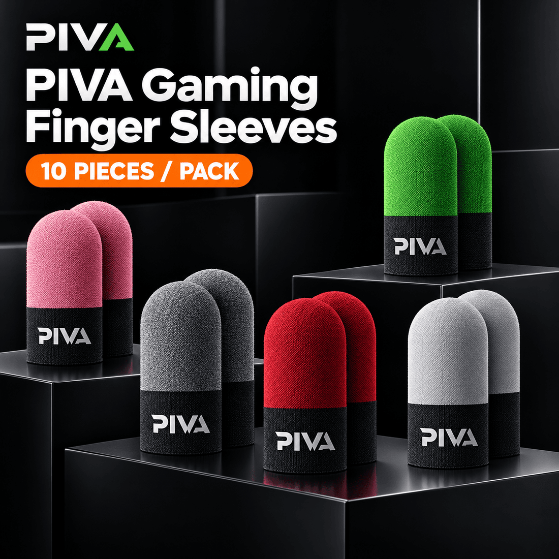 Main Product Image: PIVA Silver Fiber Finger Sleeves Pack of 5 Pairs Original Packaging