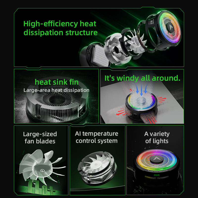 PIVA T300 Heat Dissipation Fin and 11 Blade Fan