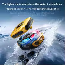 MEMO CX12, Mobile Phone Cooler with External Battery, Magnetic Semiconductor Ice Cooling Fan Radiator with AI