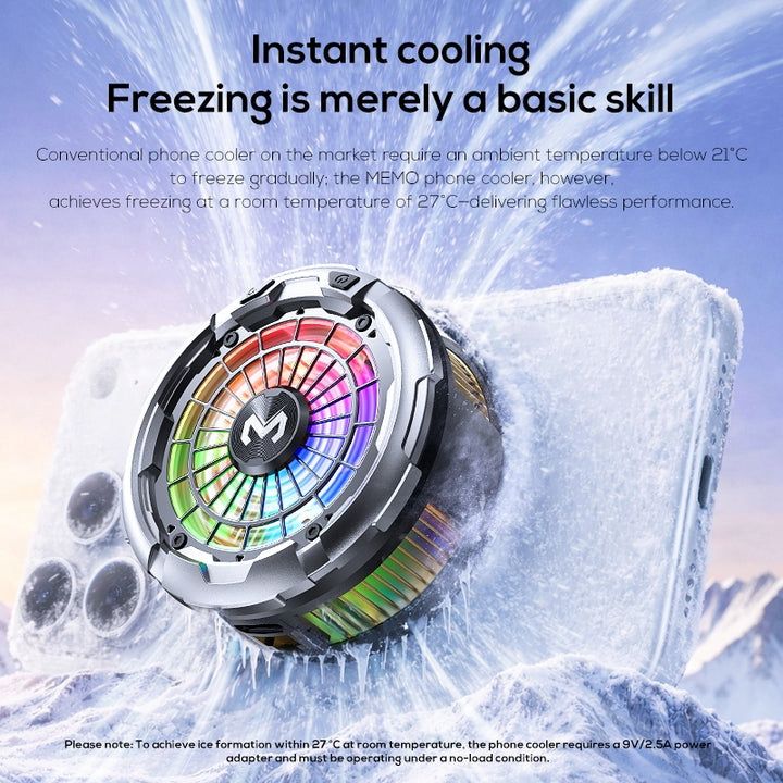 MEMO CX26 Magnetic Mobile Cooler – RGB Gaming Cooling Fan for iPhone & Android