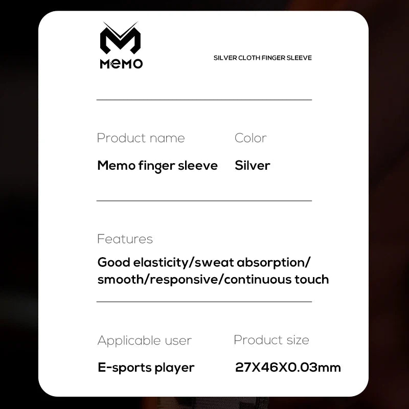 MEMO Premium Gaming Finger Sleeves FS02 | Sweat-Proof & Anti-Slip | Mobile Game Thumb Gloves Regular price