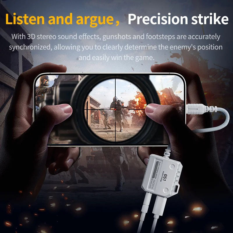 Plextone GS1 Gaming Adapter – Type-C Fast Charge + 3D Audio