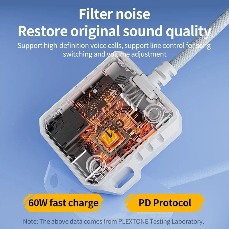 Plextone GS1 Gaming Adapter – Type-C Fast Charge + 3D Audio